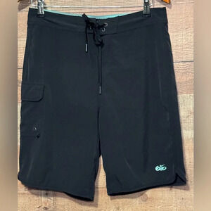 Nike 6.0 Scout Board Shorts Black Tropical Twist Men's size 30 Surfing Swim